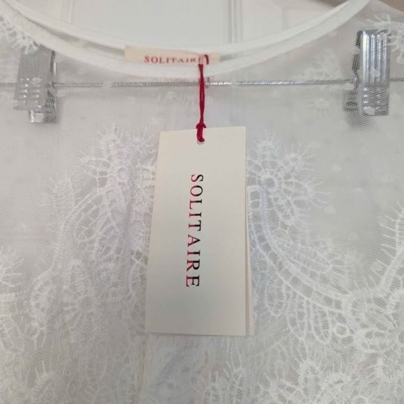 NWT Women's (Size Small) Beautiful Detailed Sheer White Lace Blouse - Picture 5 of 5